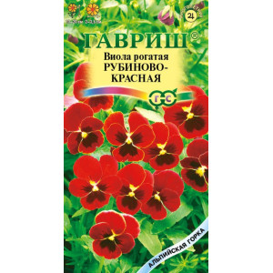 Виола Рубиново красная рогатая