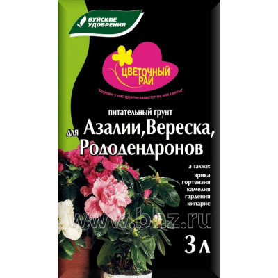 Грунт 3л Азалия, Рододендрон БХЗ Цветочный рай