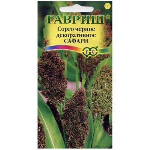 Сорго черное Сафари декоративные злаковые Гавриш Ц