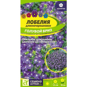Лобелия Голубой Бриз длинночерешковая/Сем Алт/цп 0,02 гр. Лобелия Голубой Бриз длинночерешковая/Сем Алт/цп 0,02 гр.