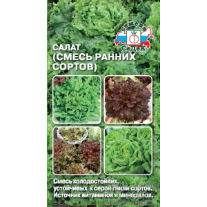 Салат смесь ранних сортов листовой Седек Цветной пакет