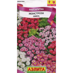 Маргаритка Монстроза смесь Аэлита Цветной пакет
